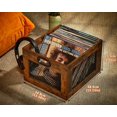 thumbnail image 4 of Caja de almacenamiento de discos de vinilo con forma de gaviota, madera, color marrón, 4 of 6
