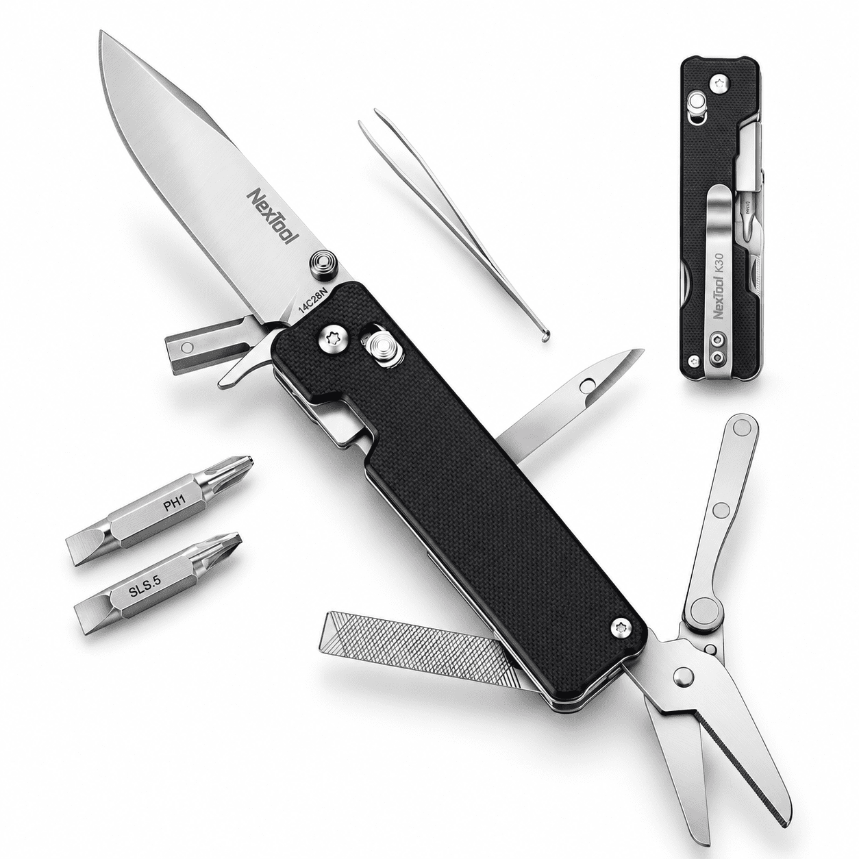 Unbranded Manual 11-in-1 Folding Multitool with 14c28n Steel