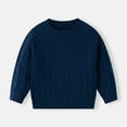 thumbnail image 2 of Zshosam Baby Boy Sweater Toddler Baby Boy Girl Long Sleeve Crewneck Pullover Sweater Casual Clothes Size 6T 7T,(Blue 6-7 Years), 2 of 5