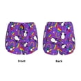 thumbnail image 3 of Balery Rainbow Lgbt Penguin Pantalones cortos deportivos para mujer con forro y dos bolsillos, elásticos, para entrenamiento, gimnasio, yoga-X-Large, 3 of 7