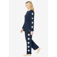 thumbnail image 3 of Dreams & Co. Plus Size Dreams & Co Side Print Pajama Set, 3 of 4