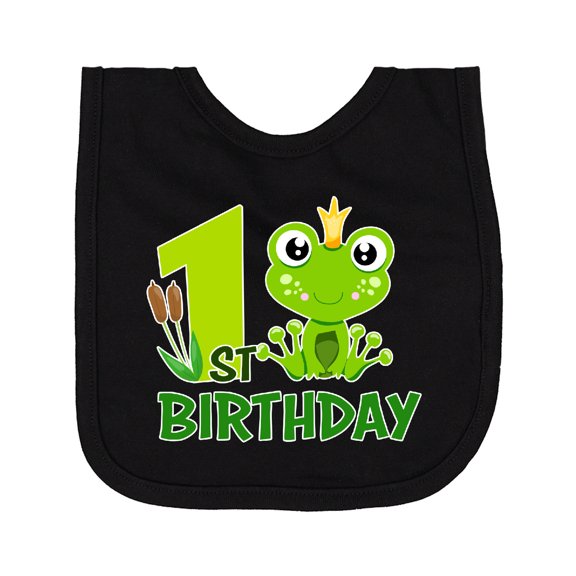 Inktastic 1st Birthday Prince Frog Newborn Bib