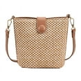 thumbnail image 2 of SkyAuks Crossbody Bags for Women, Tote Bag for Women, Women Straw Crossbody Bag Beach Handmade Rattan Shoulder Bags Hand Woven Leather Straps Straw Clutch Purse, Brown, 2 of 7