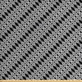 thumbnail image 1 of Geometric Fabric by the Yard Upholstery, Diagonal Order Diamond Shapes and Rhombus Ornamental Monochrome Print, Decorative Fabric for DIY and Home Accents, Charcoal Grey White by Ambesonne, 1 of 4
