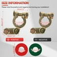 thumbnail image 5 of OEMASSIVE 2X Pure Brass Car Battery Terminals Connectors Clamps Top Post Protector w/ Washers, 5 of 8