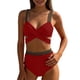 thumbnail image 2 of Trajes de baño para mujer, conjunto de traje de baño camisola sin espalda de color sólido informal y de moda para mujer, trajes de baño para mujer, trajes de baño para mujer, traje de baño para mujer,, 2 of 6