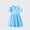 Blue, variant on Fesfesfes Girls Summer Short Sleeve Ruffle Princess Dress Fashion Round Neck Flared Dresses,Cute Party and Birthday Outfit for Toddler Kids(Orange,6 Years)
