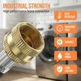thumbnail image 6 of Lsupdaol Rubber Washing Machine Y Hose, 3/4 Inch Brass Fittings, 1 ft Length Hot Cold Water Supply Y Mixer Hose Connector, Black, 1 Pack, 6 of 7