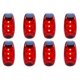 thumbnail image 1 of Luz Trasera de Seguridad de 8 Piezas, Luz Trasera de Bicicleta Roja Intermitente Impermeable, Adecuada para Correr, Caminar, Andar en Bicicleta, Casco, Etc., 1 of 5