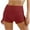 Wine, variant on Bovxnpu Womens Biker Shorts High Waisted Yoga Shorts for Women Running Gym and Workout Women High Waist Hip Stretch Fitness Wrinkled Drawstring Biker Shorts Yoga Pants Shorts