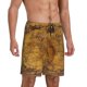 thumbnail image 2 of Balery Vintage Map Pantalones cortos de pijama de punto de algodón para hombre con cinturilla y bolsillos-X-Large, 2 of 6