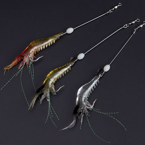 Soft Bionic Fishing Lures Glow Shrimp Fishing Lure Bait Artificial