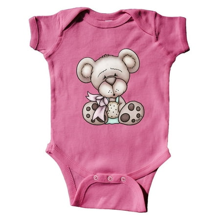 

Inktastic Teddy Bear with Cookie Gift Baby Boy Bodysuit