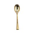thumbnail image 5 of Smarty 4" Shiny Metallic Gold Mini Plastic Disposable Dessert Spoons 600ct, 5 of 6