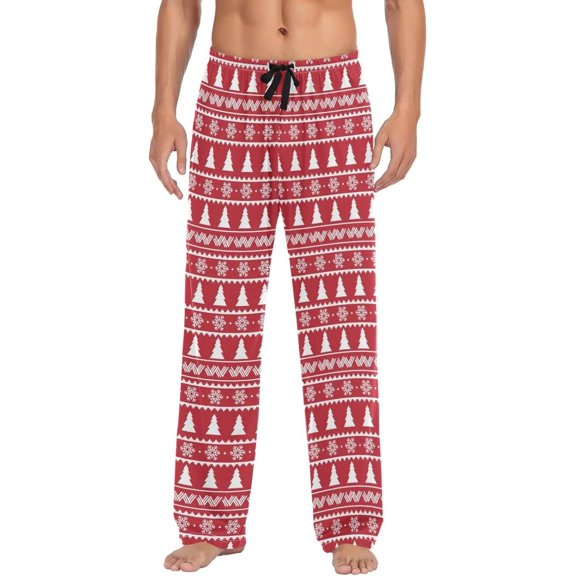 GZHJMY Christmas Tree Pajama Pants for Men, Lounge Pants Lightweight Men Pajama Bottoms with Drawstring Pockets, Christmas New Year Birthday Gifts, XX-Large