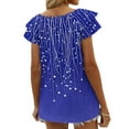 thumbnail image 4 of Nmnitkp Spring Tops for Women Casual T Shirts for Summer 2026 Short Sleeve Crewneck Tunic Shirts Floral Print Tops Pleated Dressy Blouse, 4 of 5