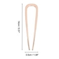 thumbnail image 4 of Unique Bargains 1 Pc Hair Pin U-shaped Hair Hairpin for Women Rose Gold Tone, 4 of 5