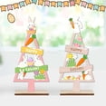 thumbnail image 1 of Jkkant Wooden Easter Decorations, Desktop Holiday Scene Ornaments, Spring Tabletop Decor for Home, Office, and Festive Atmosphere, 1 of 5