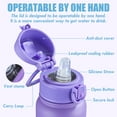 thumbnail image 4 of Oldley Insulated 20 oz Purple Blue Stainless Steel Kids Water Bottle with Straw Lid,Modern Design for Boys and Girls, 4 of 6