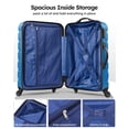 thumbnail image 4 of Juego de 3 piezas Luggage Suitour Hard Shell con ruedas giratorias, color azul, 4 of 8