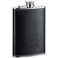 thumbnail image 1 of Flacon de Liqueur en Cuir Noir Max - 8 oz, 1 of 1