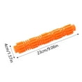 thumbnail image 2 of KMWGRE Indestructible Dog Bone Chew Toy for Teeth Cleaning Care Interactive Squeaky Chew Stick Brush Puppy Chewing Bone for Aggressive Chewers Orange 23X4CM, 2 of 5