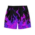 thumbnail image 4 of Yaoyar Mens Summer Classic Fit Walking Hiking Shorts Casual Homewear Flame Printing Funny Printed Trousers Beach Sports Shorts Fast-Drying Shorts, 4 of 8