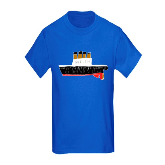 CafePress - Titanic/Hindenburg Kids Dark T Shirt - Kids Dark T-Shirt
