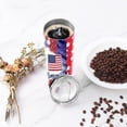 thumbnail image 3 of Valentine's Day Gift Of Peace Love American Flag Skinny Tumbler 30 Oz Straight Stainless Steel Vacuum Insulated Travel Coffee Mug with Lid Straw Slim Water Cup, 3 of 5