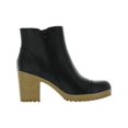 thumbnail image 2 of Sun + Stone Womens Rowaan Faux Leather Round Toe Ankle Boots, 2 of 3