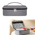 thumbnail image 2 of Large Insulated Lunch Bag Cooler Tote with Zipper Closure for Adults, Soft Lunch Box Cooler Bag with Top Handle for Men and Women, Portable Durable Lunch Tote Bag for Work Travel Office, 2 of 7