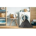 thumbnail image 2 of Ahgly Company Machine Washable Indoor Round Transitional Charcoal Black Area Rugs, 8' Round, 2 of 7
