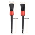 thumbnail image 3 of Unique Bargains Detailing Brush Set, Nylon Cleaning Tool Black Red Handle 5 Sizes 5in 1Set, 3 of 6