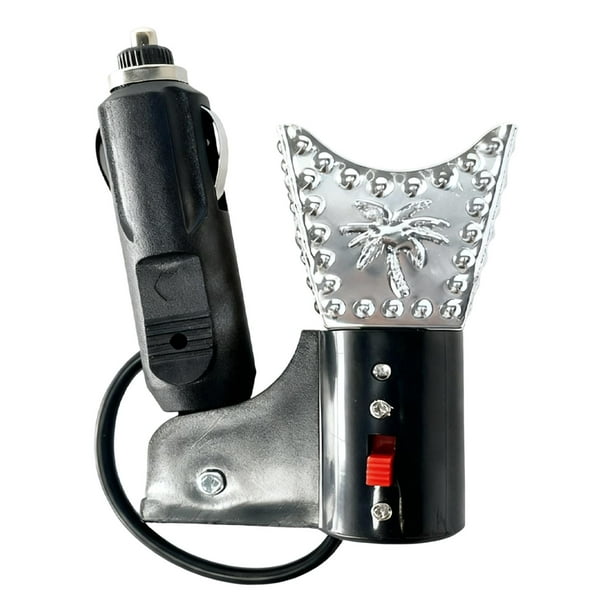 Quemador de incienso eléctrico para coche, difusor de aroma metálico único para coche. Plata