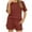 Red, variant on Fashion Plus Size Two Piece Sets For Women Summer New Short Sleeved Home Solid Color Casual
