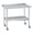 Silver 48"x24", variant on Tzou 48x24 InchStainless Steel Prep Table - Commercial Kitchen Workstation with Backsplash, 4 Casters & Adjustable Shelf