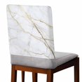 thumbnail image 2 of Gold White Marble Chair Covers Set of 4 Gold Lines Chair Back Covers Stretch Removable Washable Chairs Slipcovers Chair Protector for Dining Room Kitchen Party Decor, 2 of 5