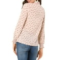 thumbnail image 3 of Allegra K Women's Relax Long Sleeve Button Up Floral Shirts, 3 of 6
