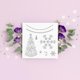 thumbnail image 5 of juego de plantillas navideñas transparentes decorativas para aumentar la atmósfera con textura clara para hacer álbumes de recortes y patrones de flores multiusos, 5 of 5