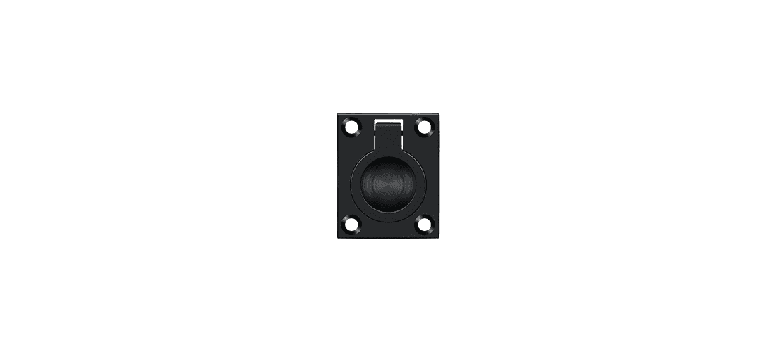 Deltana FRP175U19 Flush Ring Pull; 1-3/4" x 1-3/8"; Black Finish