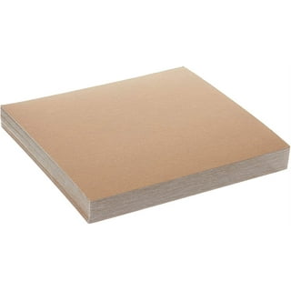 25 Chipboard Sheets – 12 x 12 Brown Kraft Cardboard – Medium Weight 30Pt  (.030 Caliper Thickness) Paper Board
