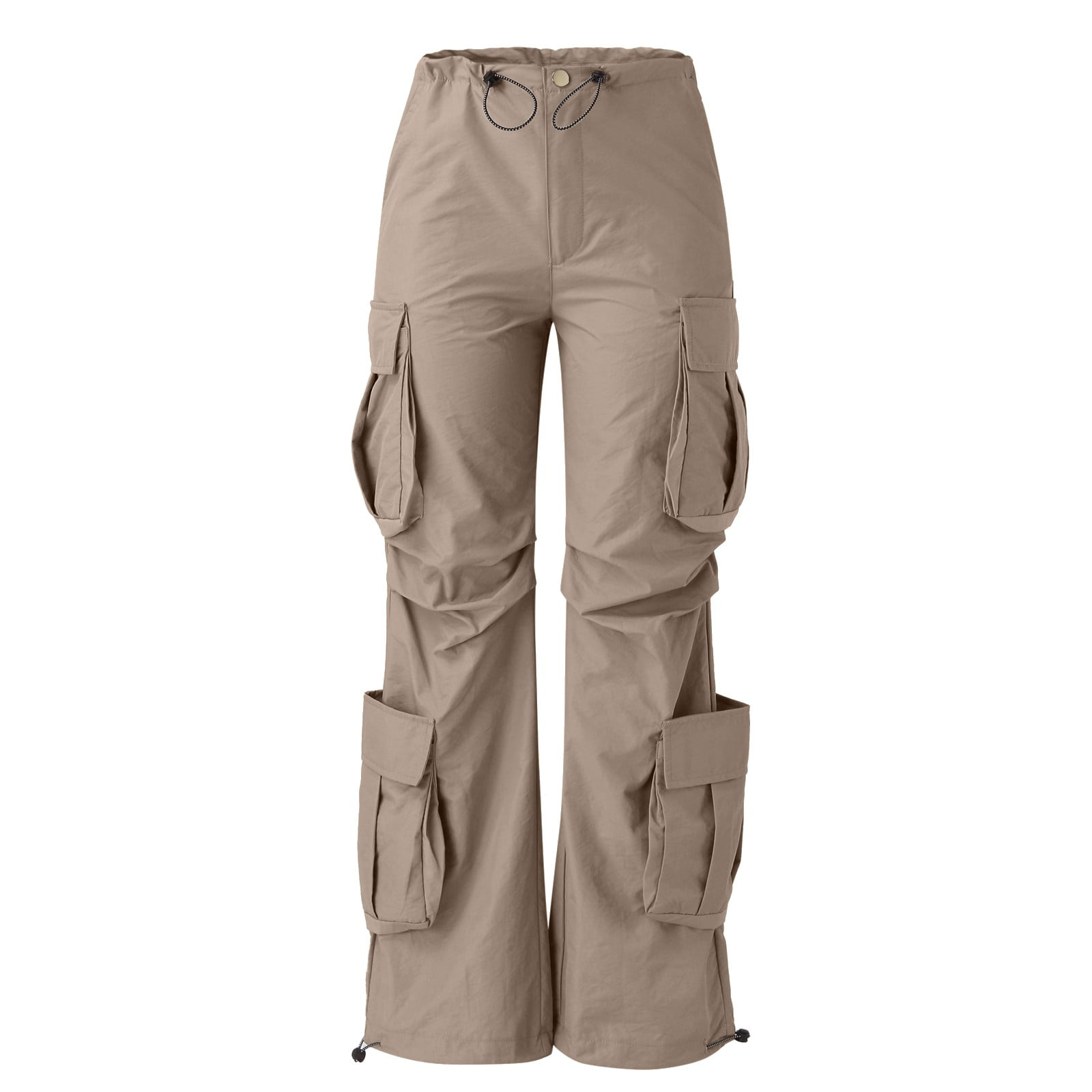 ZHIZAIHU Women Solid Color Pants Summer Long Cargo Trousers Baggy