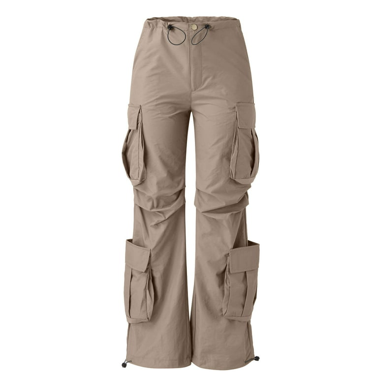 xiuh cargo pants for women 2023 cargo pants relaxed fit baggy clothes  zipper drawstring waist with pockets loose pants 