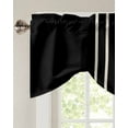 thumbnail image 3 of Tie Up Valance Curtain for Kitchen,Black Stripe Line Rod Pocket Short Curtains Adjustable Tie-Up Shade Valances,Retro Linen Window Treatment for Bathroom Living Room Bedroom, 3 of 8