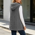 thumbnail image 5 of Aboser Women's Fuzzy Fleece Vest with Hood Soft Plush Sherpa Jackets Casual Button Down Outerwear Fluffy Sleeveless Hooded Coats, 5 of 9
