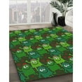 thumbnail image 2 of Ahgly Company Indoor Rectangle Patterned Dark Forest Green Novelty Area Rugs, 2' x 5', 2 of 6