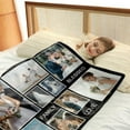 thumbnail image 5 of Personalised Blanket 76x100cm,Custom Blanket with Words Picture Collage Customized Blankets,Birthday Xmas Souvenir Gifts Personalized Throw for Father, Mom, Kids, Dogs, Friends or Lover, 5 of 6
