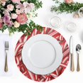 thumbnail image 4 of Ryvnso Candy Christmas Round Plate Mats Dining Table Placemat Set of 4 for Holiday Decoration, 4 of 7