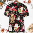thumbnail image 3 of Nuevas camisetas para hombres con estampado de muñeco de nieve de Navidad en 3d, camisetas de manga corta Harajuku, ropa informal de verano para hombres, camiseta holgada de gran tamaño, 3 of 4
