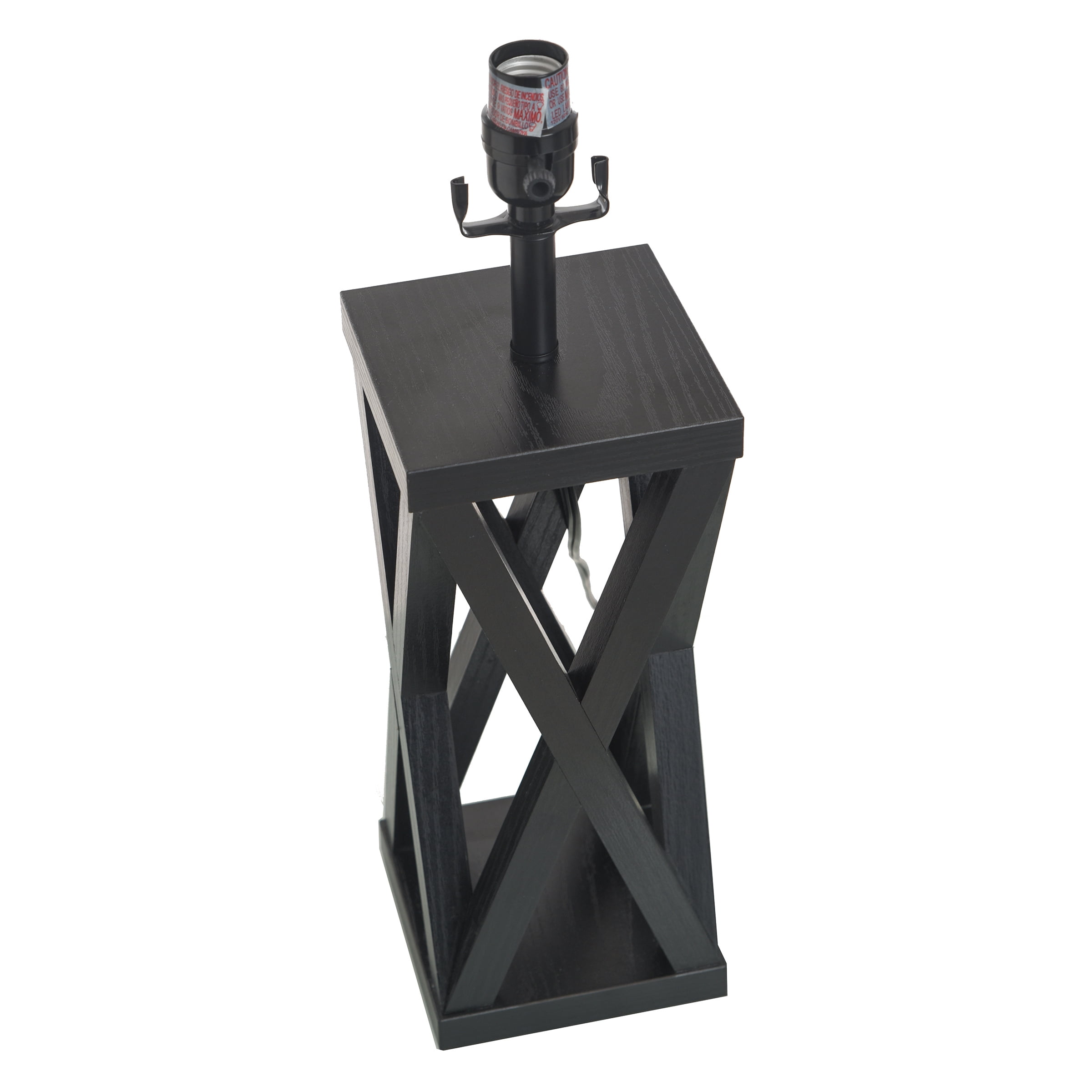 Better Homes and Gardens Crossmill Black Large Table Lamp Base, 5.5"L x 5.5"W x 18.5"H